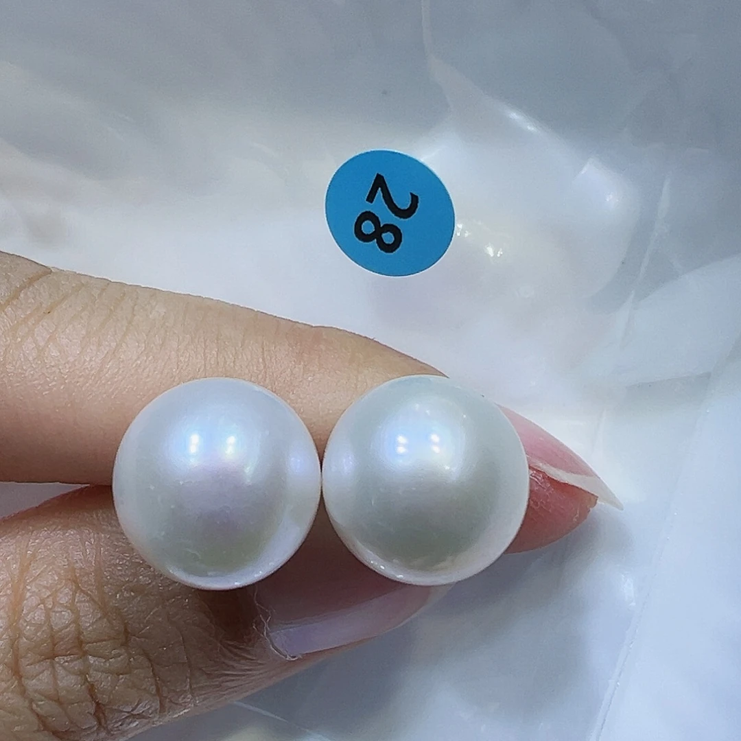 淡水珍珠耳饰银S925镶嵌