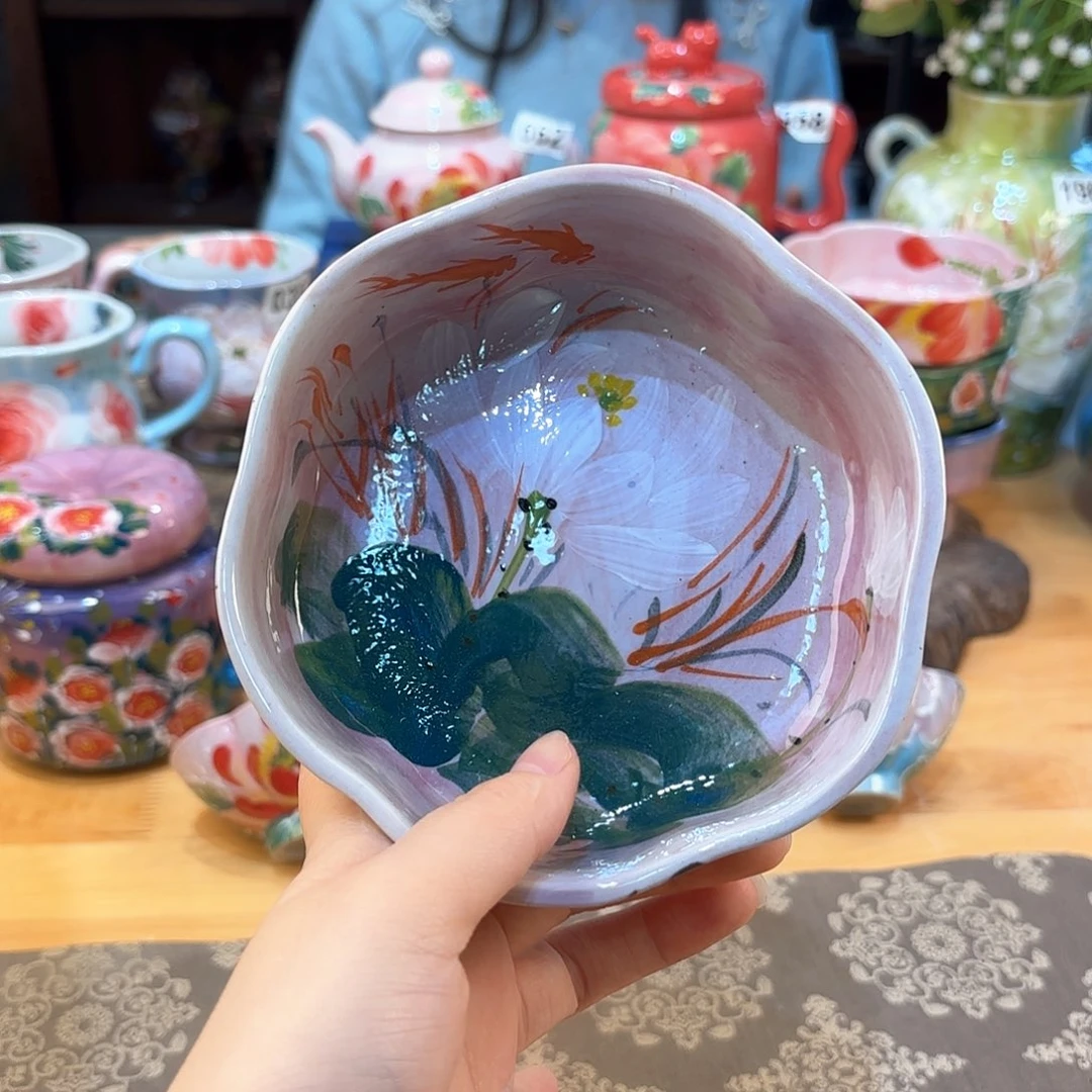 景德镇手绘高温釉下彩陶瓷茶具
