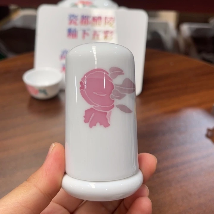 醴陵釉下手绘牙签筒