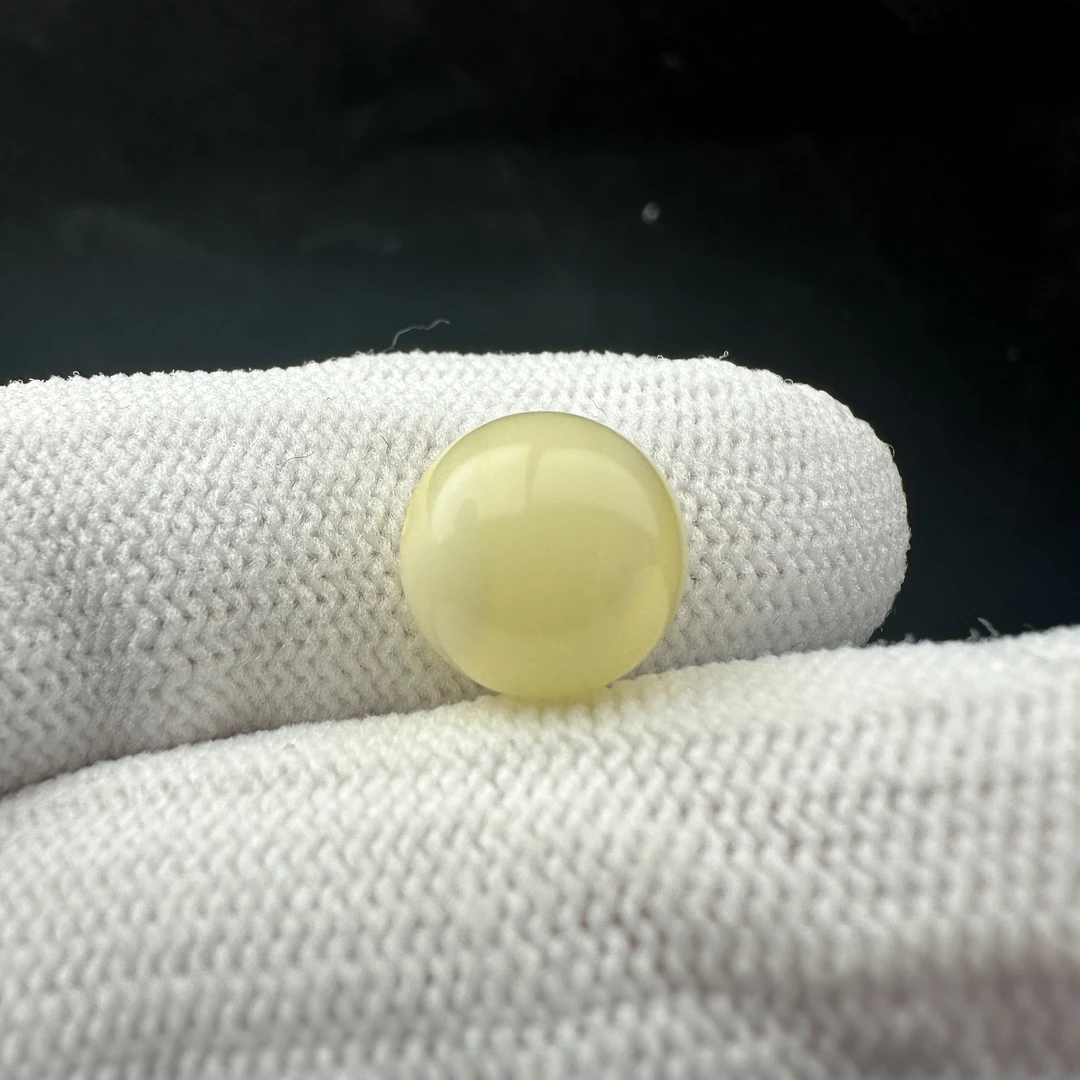 A3558天然原矿蜜蜡 白蜜圆珠10.3mm 一物一图假一罚十