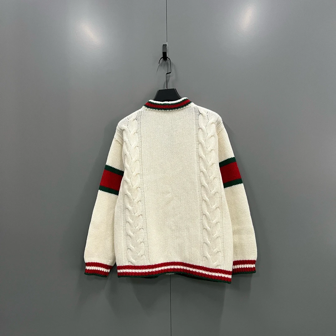 95新 GUCCI/古驰 (ll) 拼色天文针织开衫 S码102087