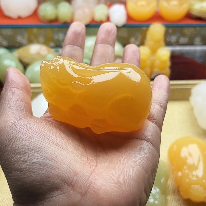 命***ゝ石材貔貅手把摆件