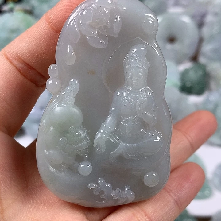 颈饰未镶嵌翡翠文殊菩萨福利