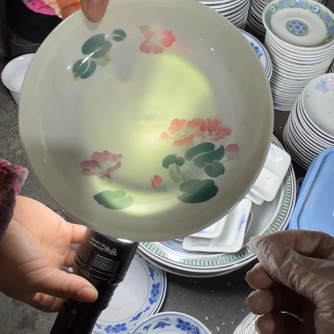 醴陵高温老厂瓷球泥手绘18厘米微瑕