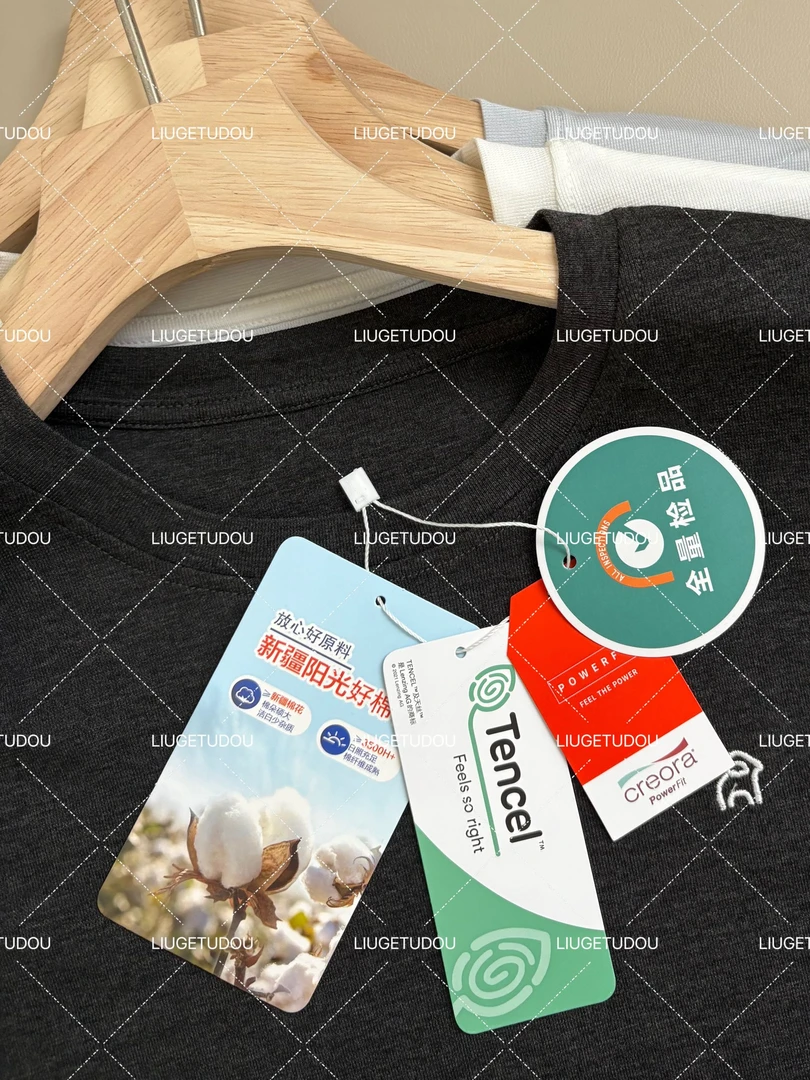 必回购的凉感T恤！莱赛尔天丝+棉+氨纶！刺绣小羊短袖女正肩巨显瘦T