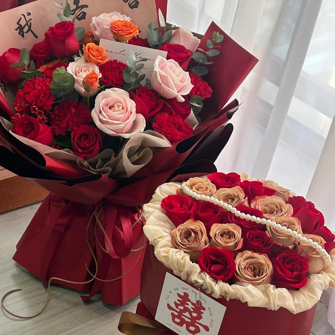 【订婚两件套】订婚花束送女友爱人丈母娘订婚鲜花订婚礼物花店送花上门