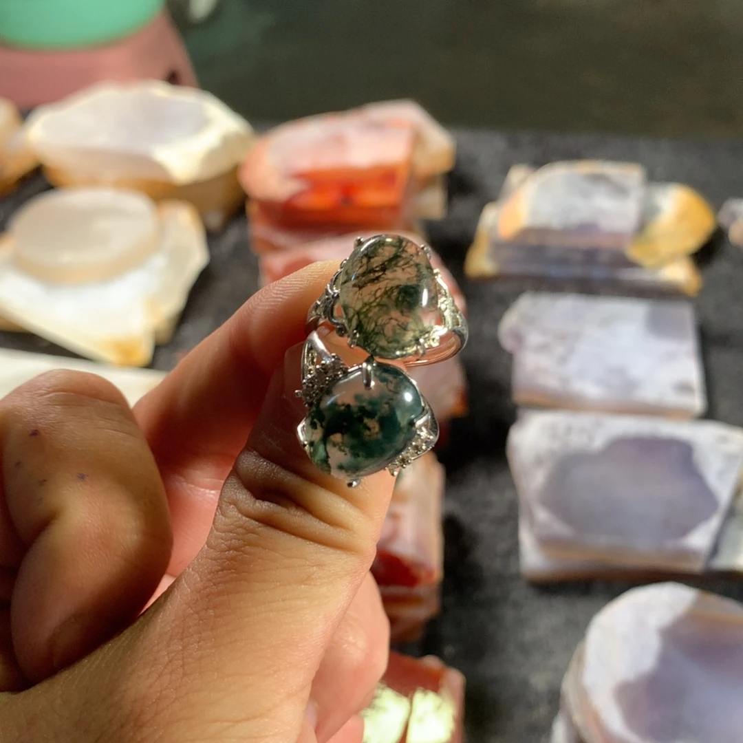 玛瑙/玉髓戒指未镶嵌