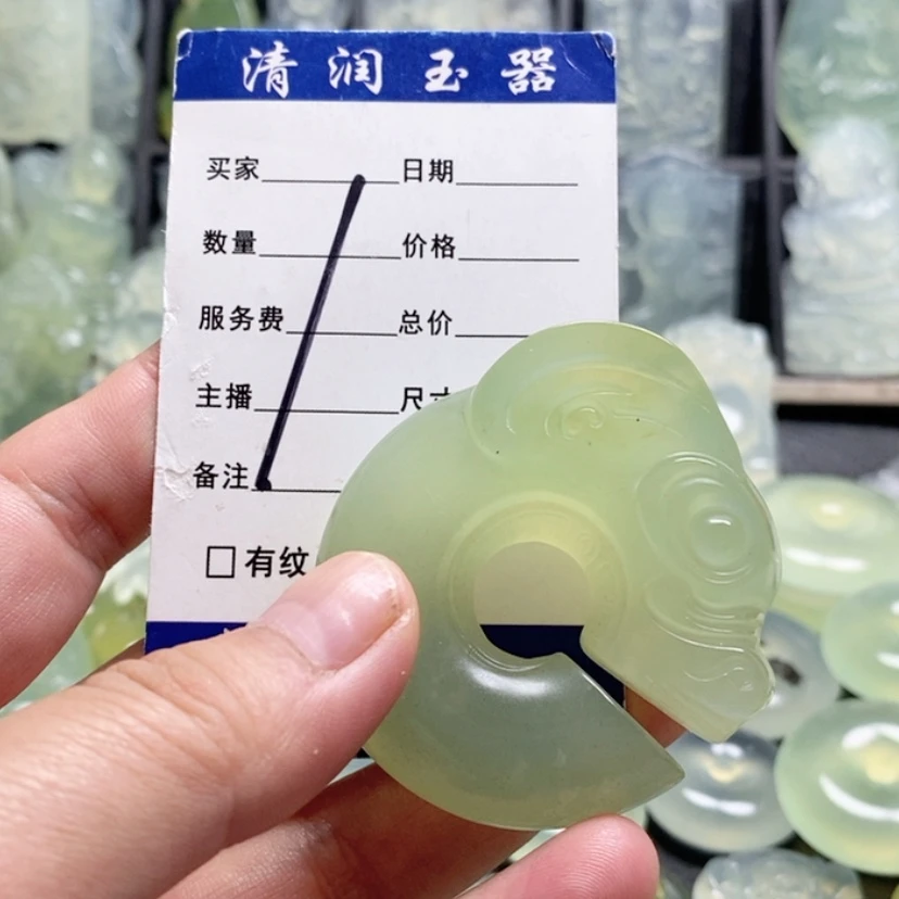【闪购商品】合金蛇纹石玉手把件