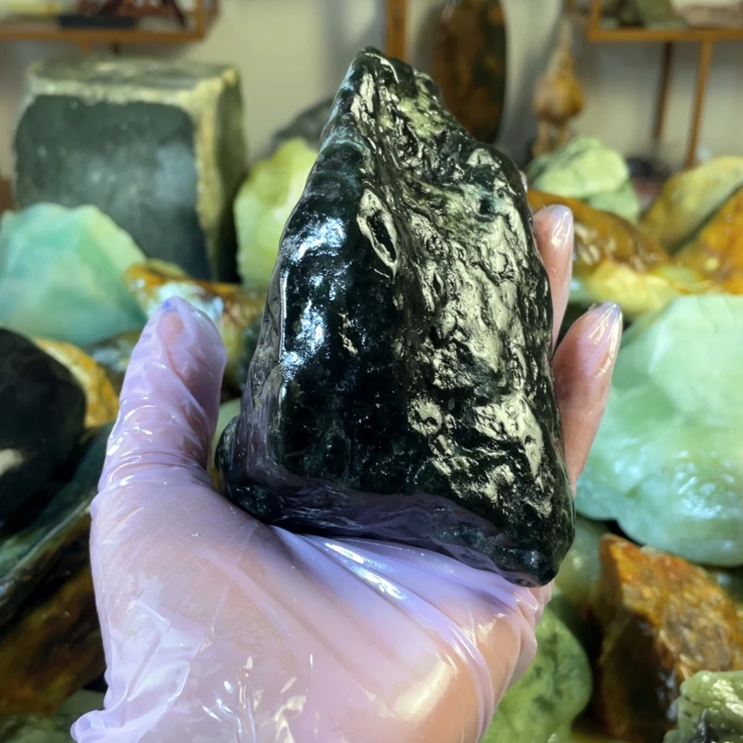 楊***蛇纹石玉未镶嵌中国四大名玉简易