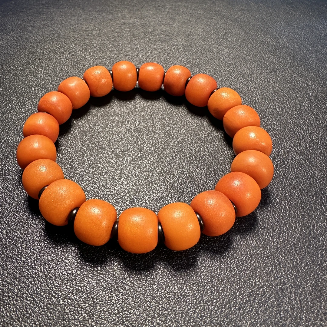 19世纪蜜蜡 橘皮手串 /22.03g/ 333-722