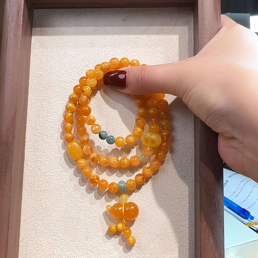 手链蜜蜡未镶嵌7.1mm蜜蜡手串