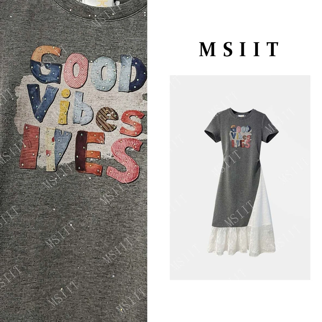 DD-夏日轻奢简约舒适感拼接重工刺绣显瘦气质连衣裙JT-A1025