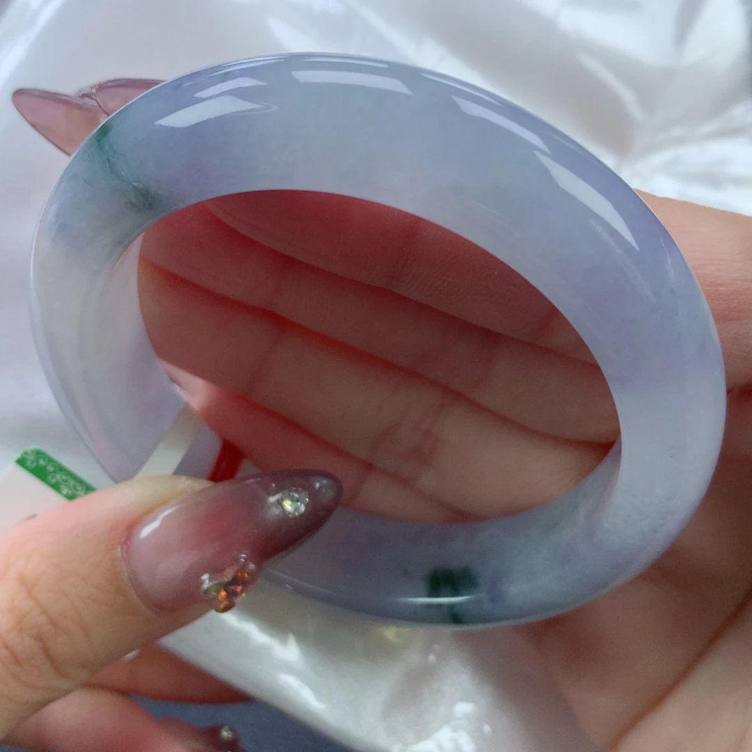 翡翠手镯未镶嵌53.7正圈