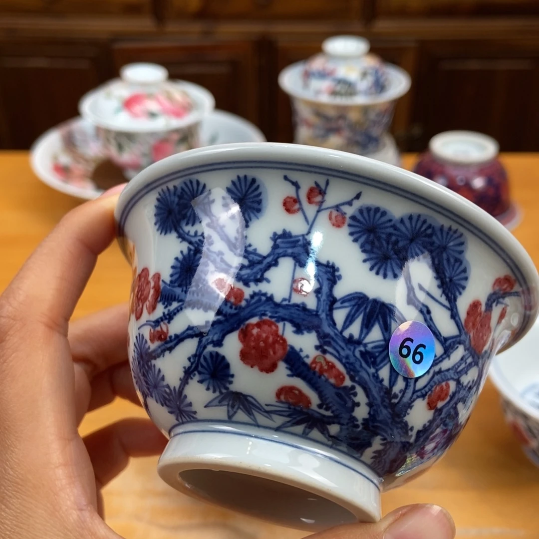 手绘现代茶具非古董