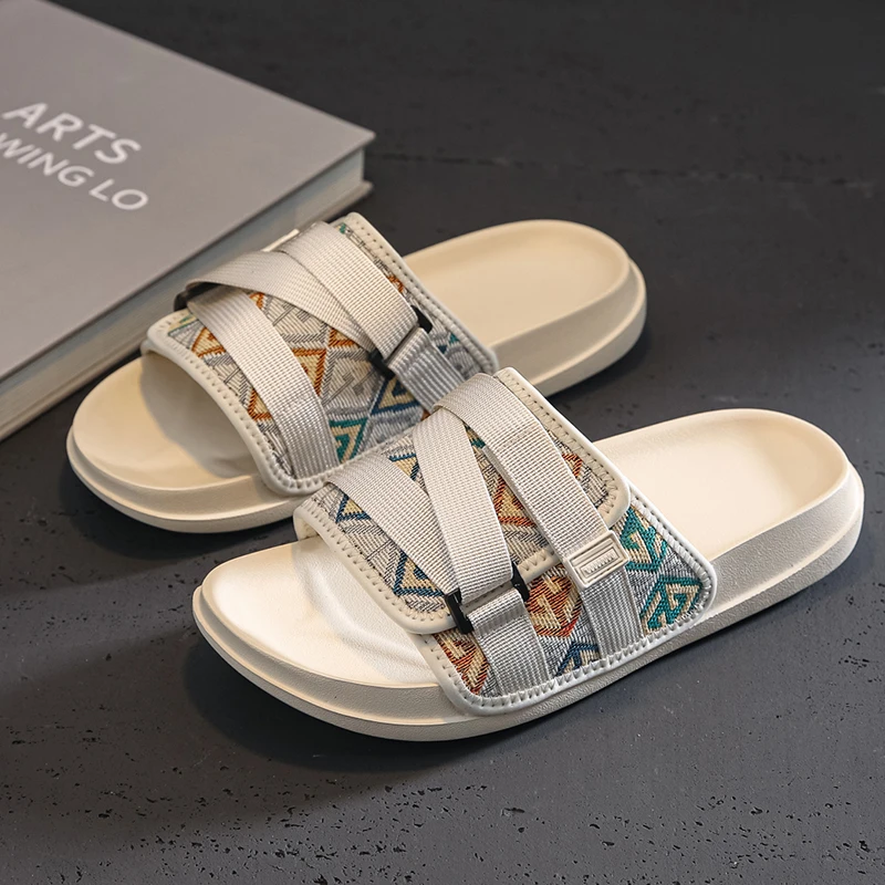 2025夏季新款网红室外休闲户外机能轻质一字拖厚底防滑夏季软底