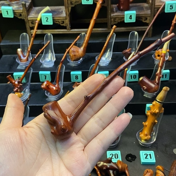 潘***大叶紫檀（黑酸枝木类）檬子木烟斗