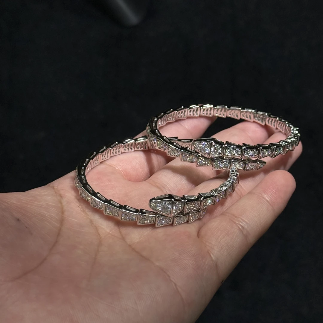 925银莫桑石银制品 【举石】TH0602-9819-46莫桑钻手镯（一件/自选）J