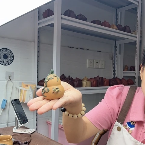 段泥茶案喷水茶宠