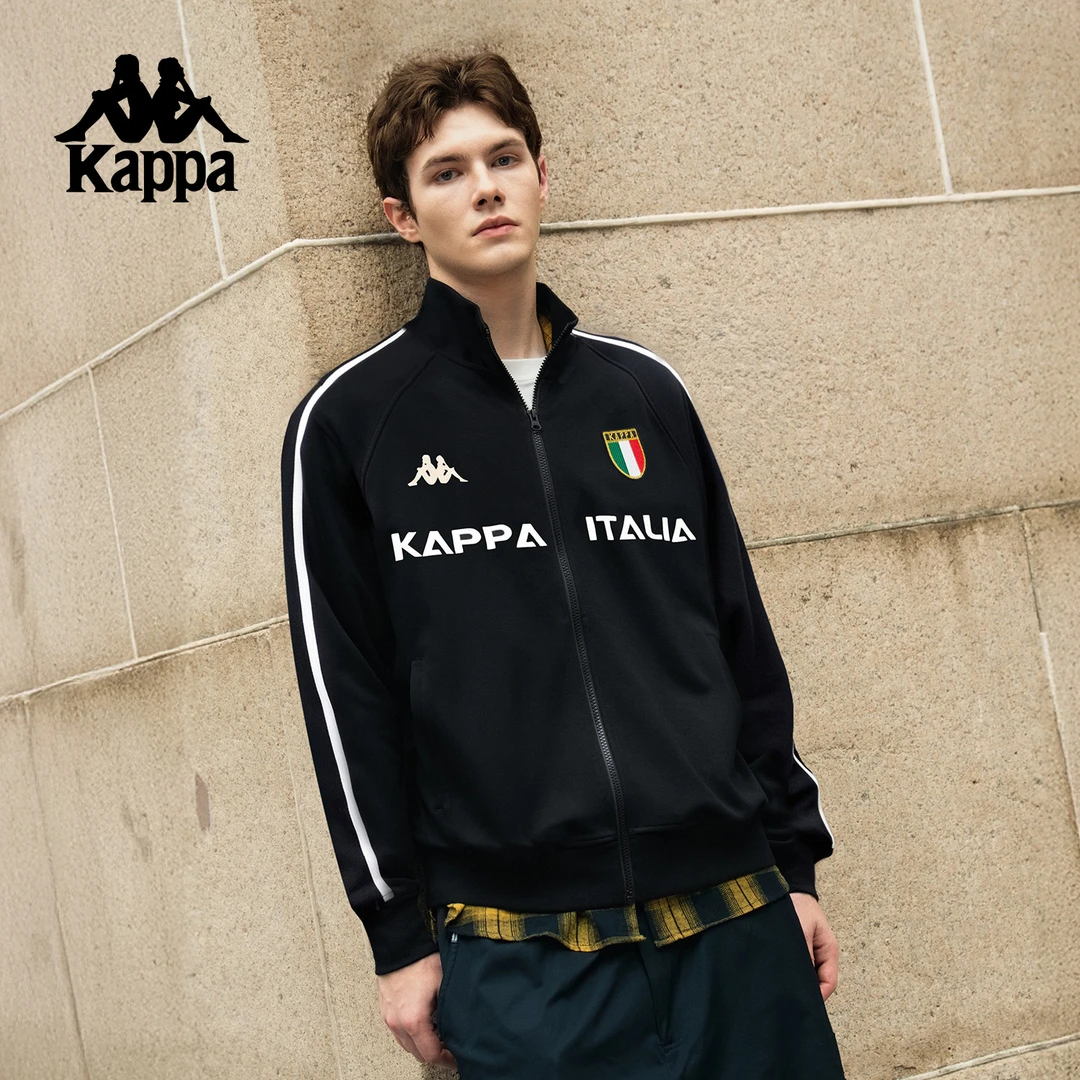 KAPPA/背靠背运动外套男秋季新款美式泽西风高街休闲开衫上衣