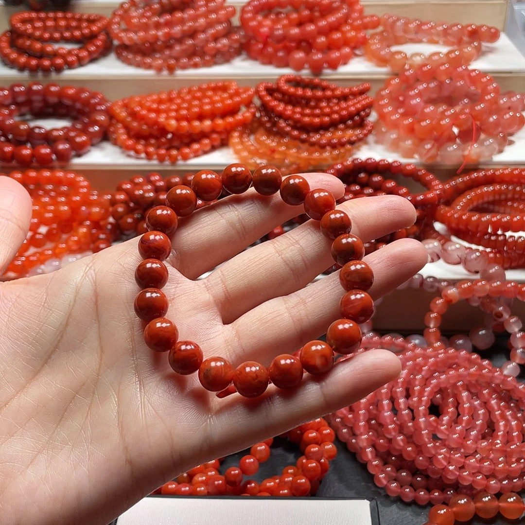 洋***阳南红玛瑙未镶嵌手链