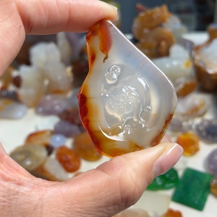 玛瑙/玉髓未镶嵌吊坠(不含链)