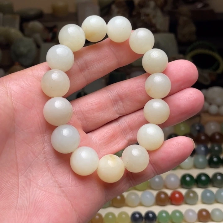 手链未镶嵌和田玉（糖玉）