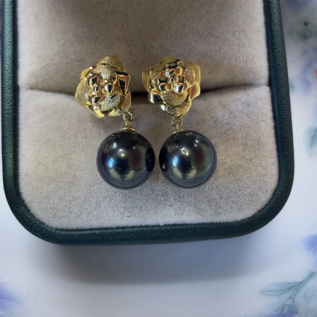 耳饰海水珍珠银S925镶嵌