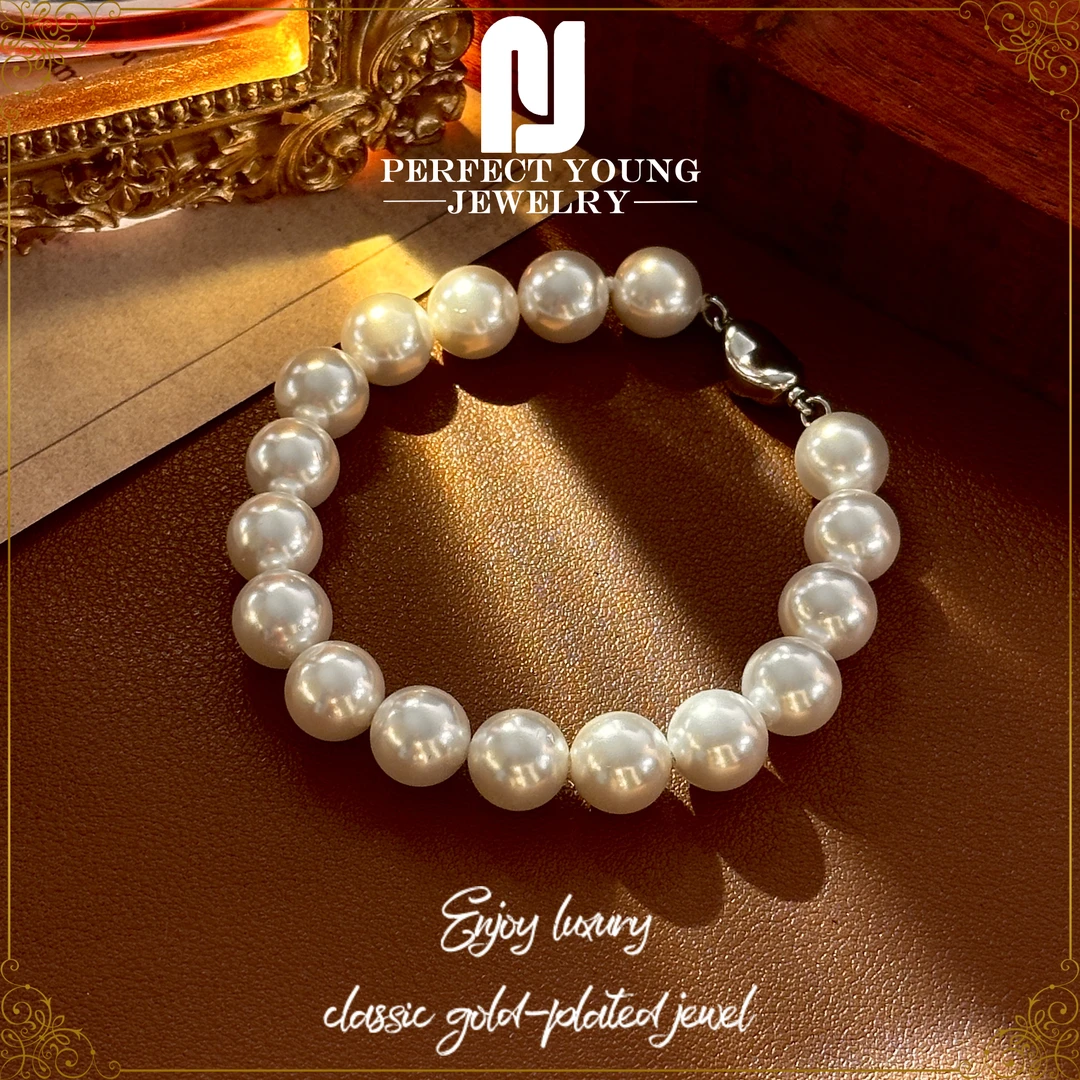 【掌上明珠】925银10咪白色手串百搭手链Z-8179