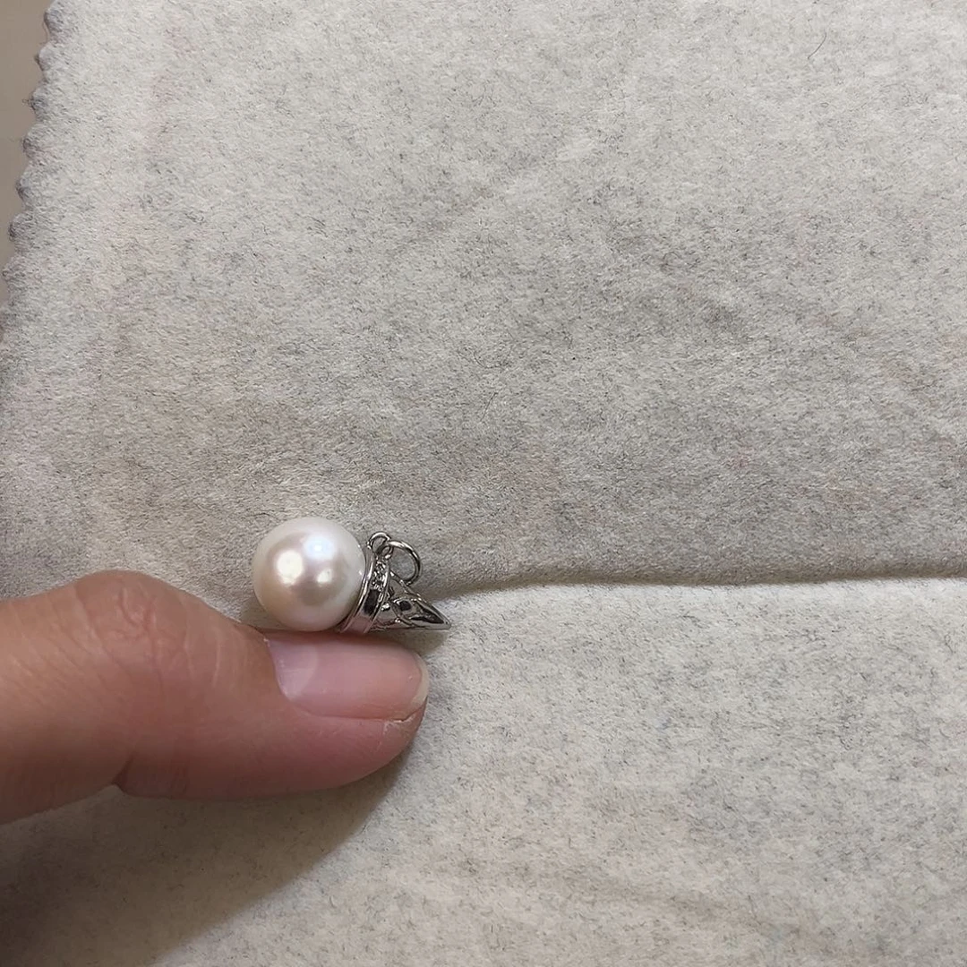 淡水珍珠银S925镶嵌颈饰