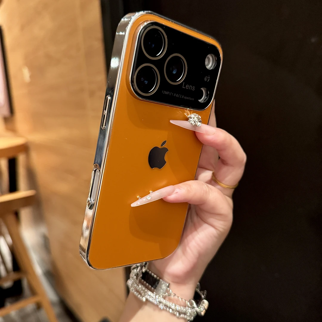 创意简约纯色适用苹果17promax手机壳小众iPhone16时尚15个性14女