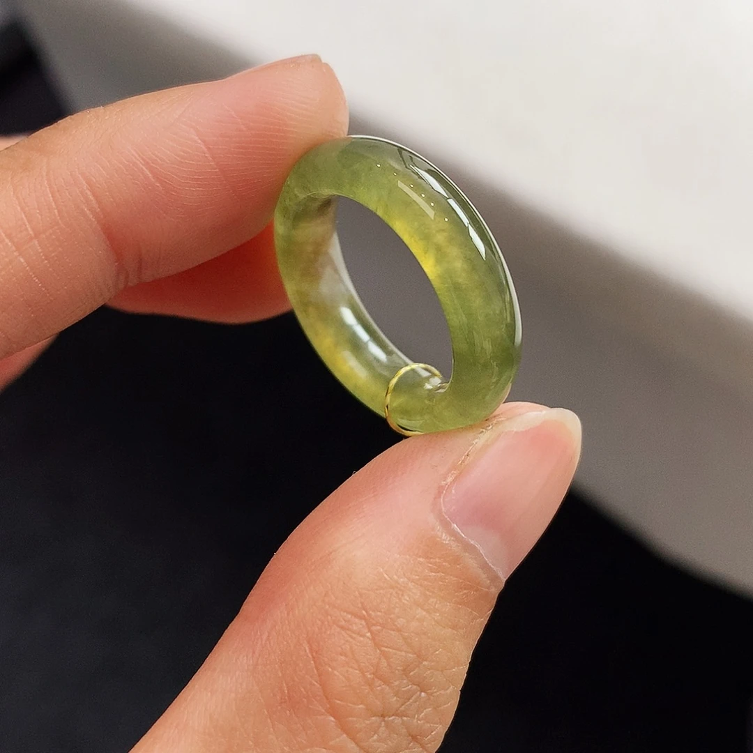 翡翠未镶嵌戒指13-14号