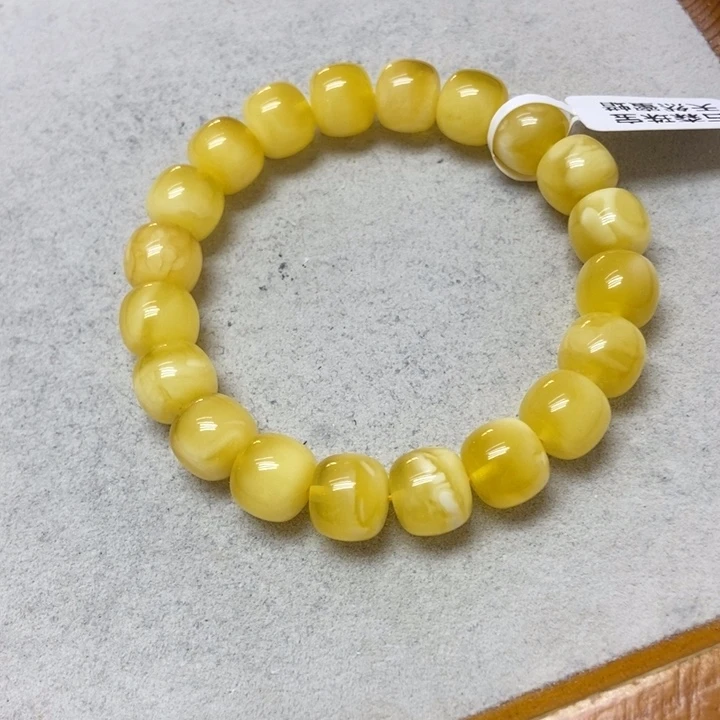 蜜蜡未镶嵌裸石手串