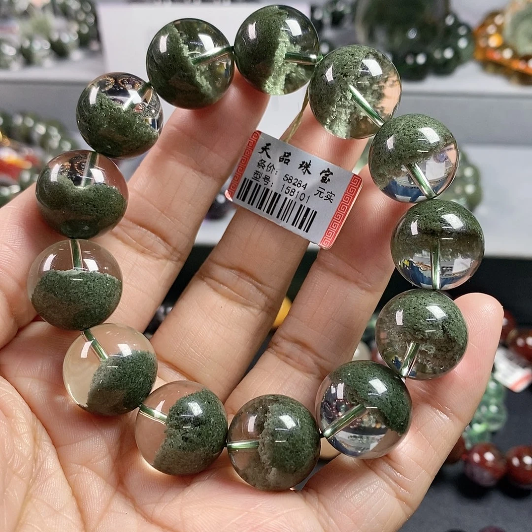 水晶手链未镶嵌绿幽灵手链158101