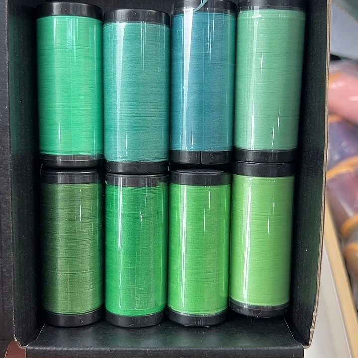 聚酯纤维（0.1南美圆蜡线8卷绿色系）225米一卷