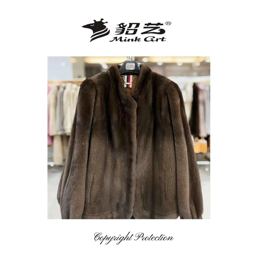 貂艺 Mink Art | 高货单款 00Z-5 稀有水貂 整貂百搭中长款皮草女