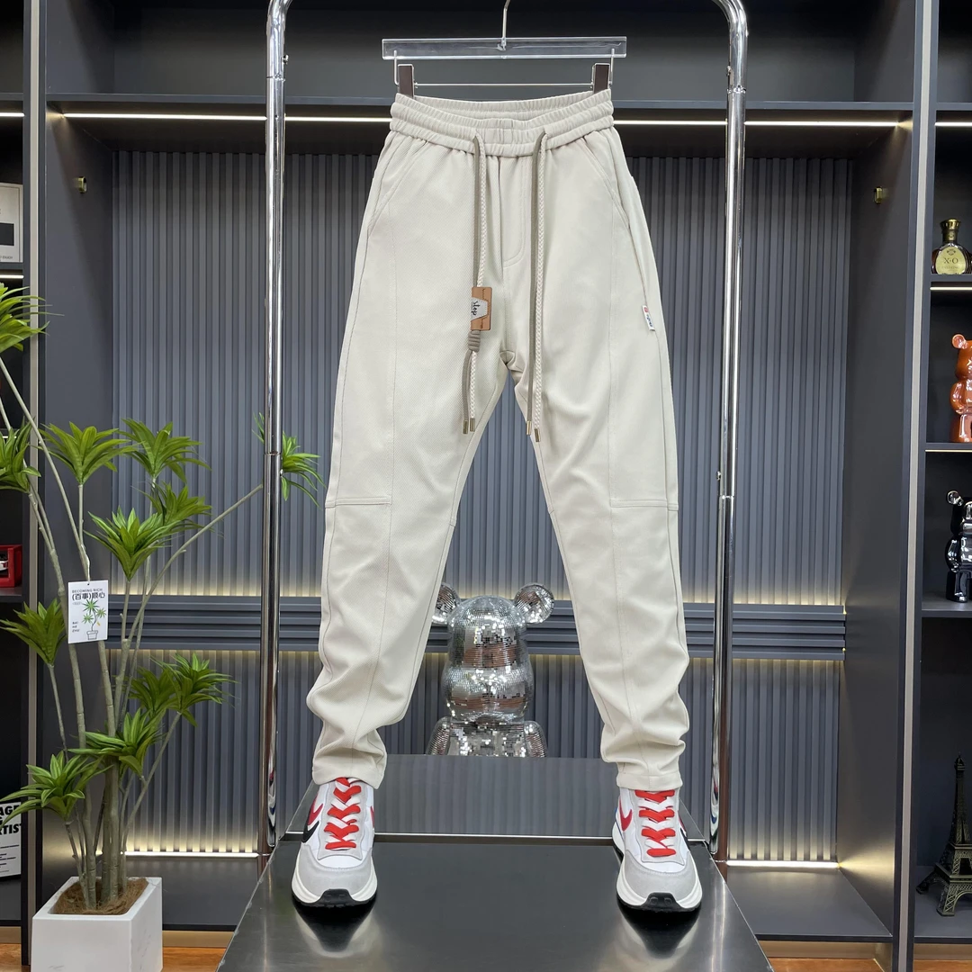 2025年春季新款薄款男士休闲裤时尚运动修身弹力百搭休闲裤宽松裤