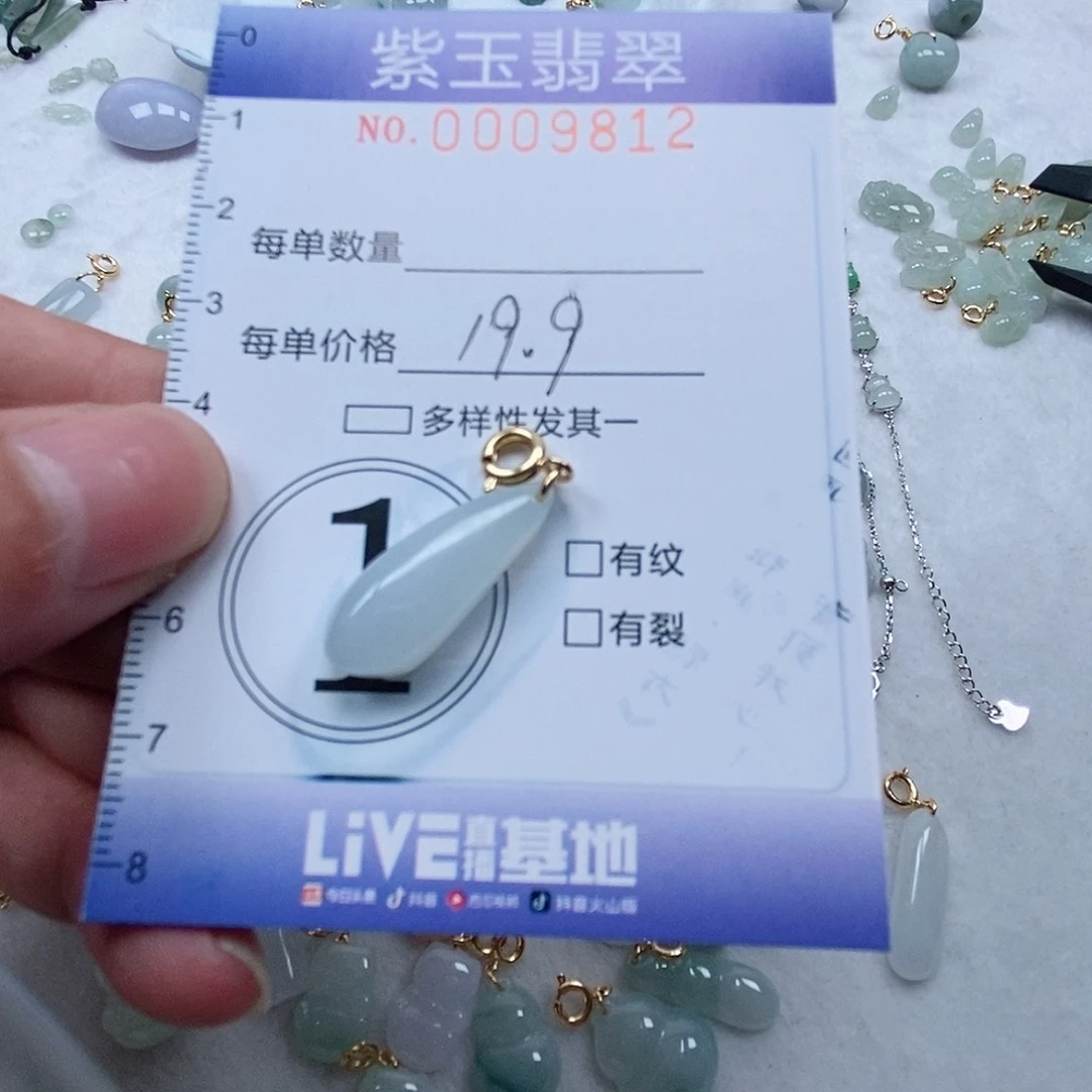 翡翠未镶嵌颈饰一**茶挂件