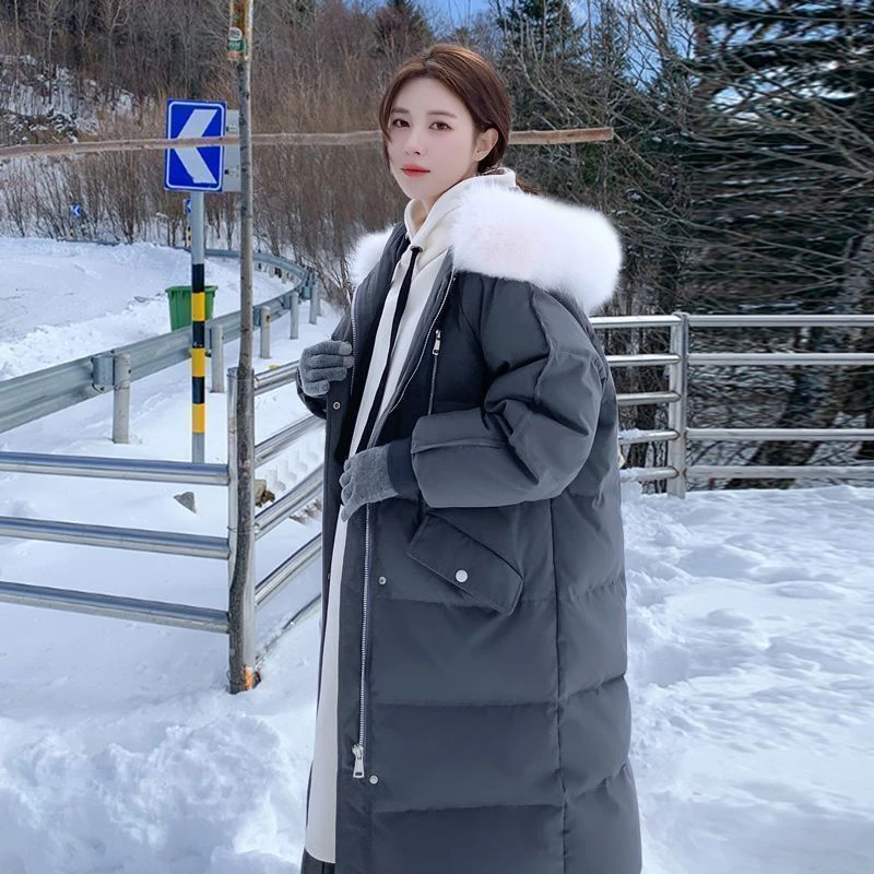 啄木鸟【官方正品】棉服女中长款2025年新款冬季加厚羽绒棉衣韩版宽