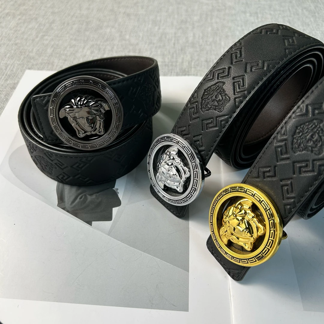 centrekoala男士百搭时尚牛皮皮带双面真皮商务压花奢侈男款腰带