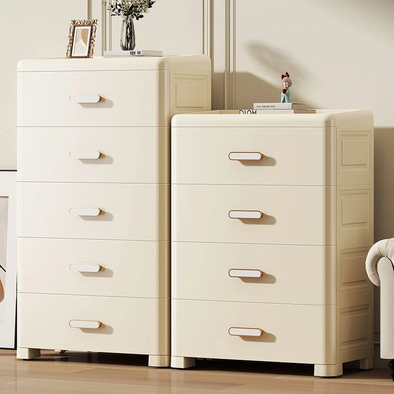 抽屉式收纳柜带轮大容量加厚塑料多层客厅卧室杂物储物柜床头柜子