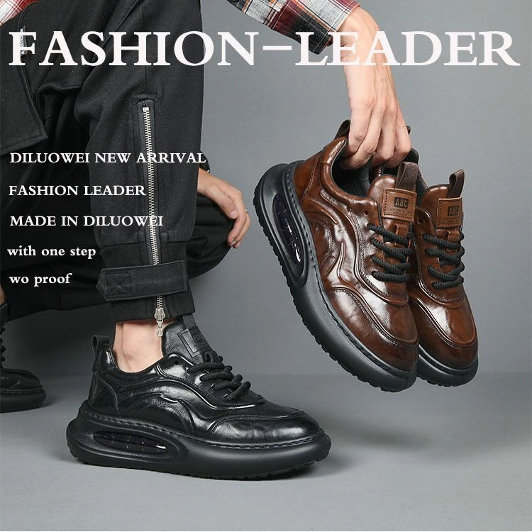 DOSTURBIZ-8312新款男士休闲皮鞋真皮