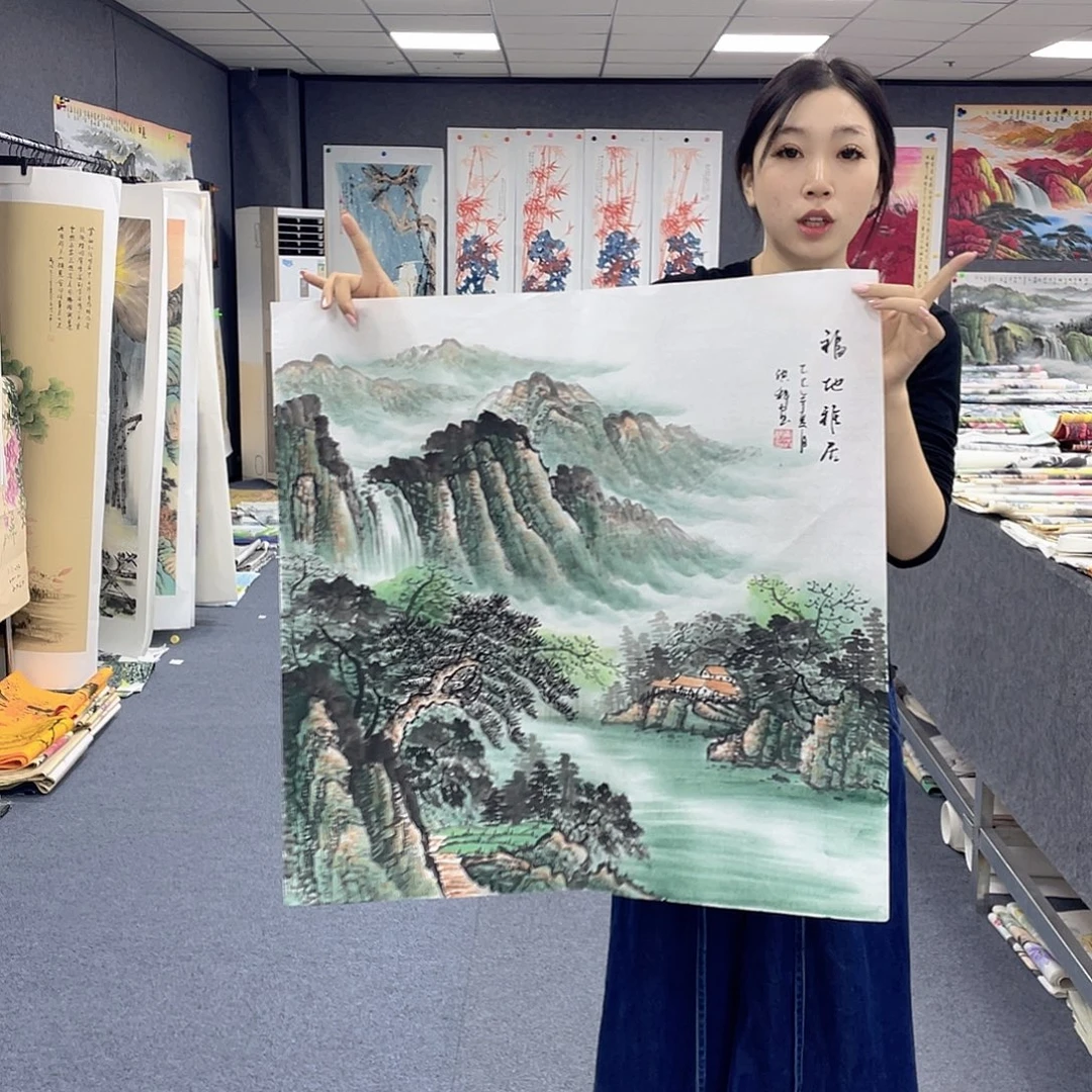 国画作品小姐姐放漏…