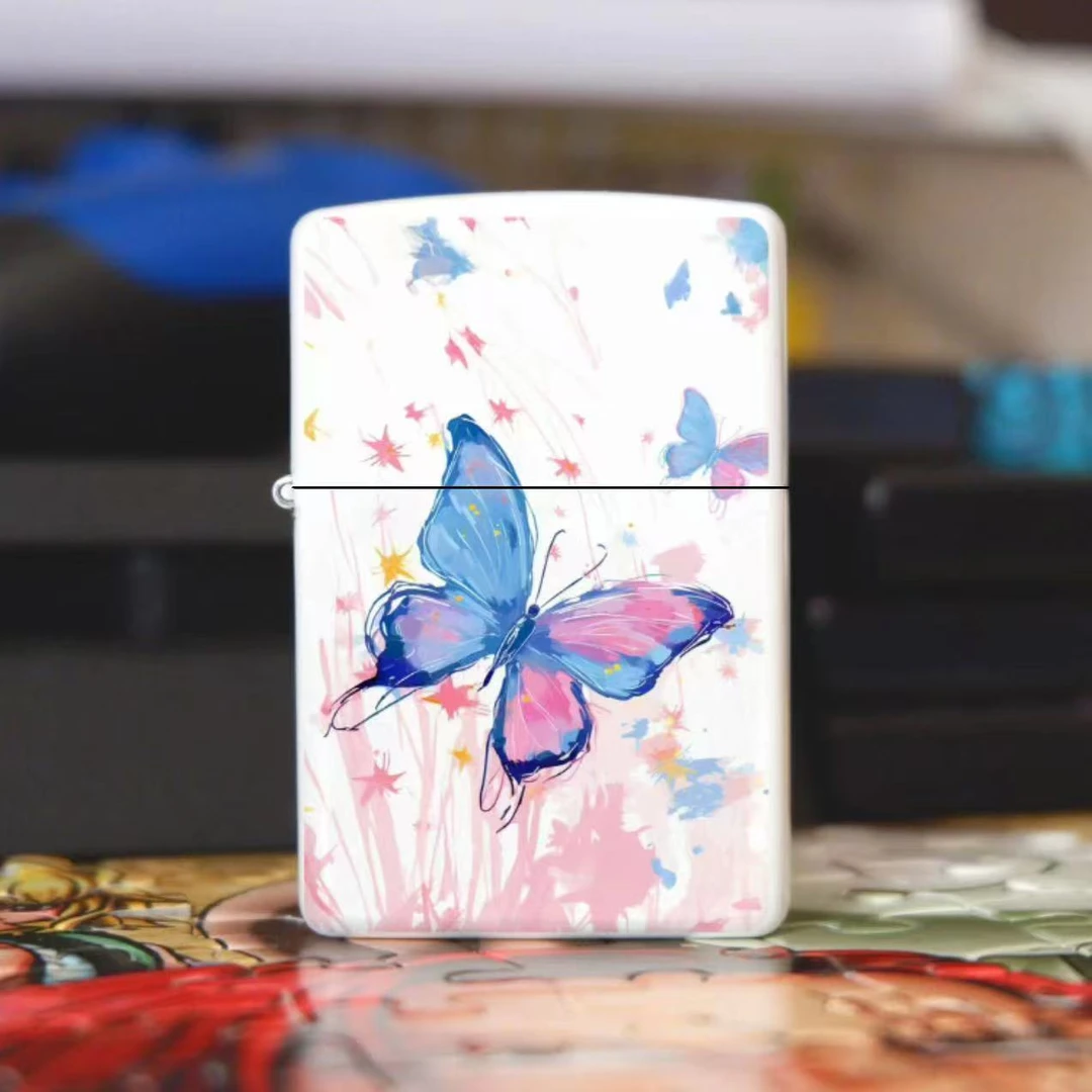 【补贴】彩绘蝴蝶煤油打火机创意防风