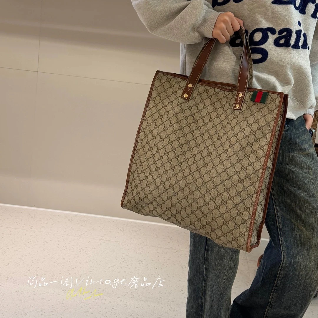 95新 GUCCI/古驰 尚品一阁/老花公文手提包