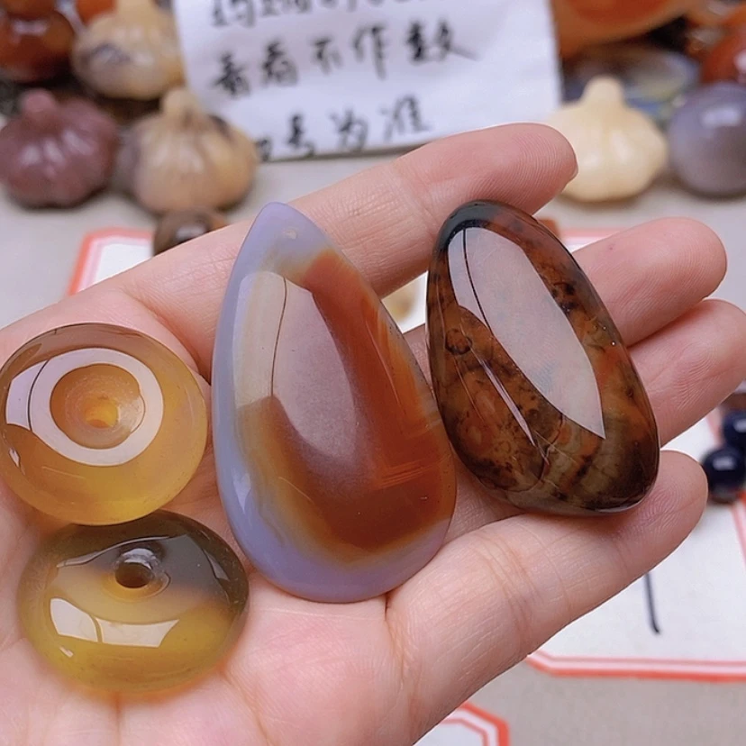 【闪购商品】未镶嵌玛瑙/玉髓珠宝半成品l*