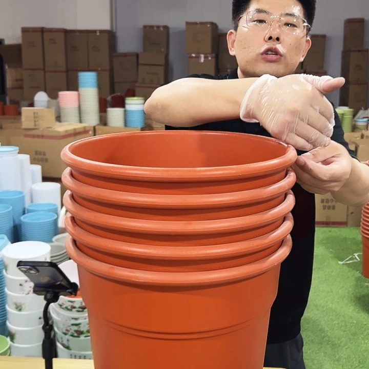翻边13口32高34陶红无托5只