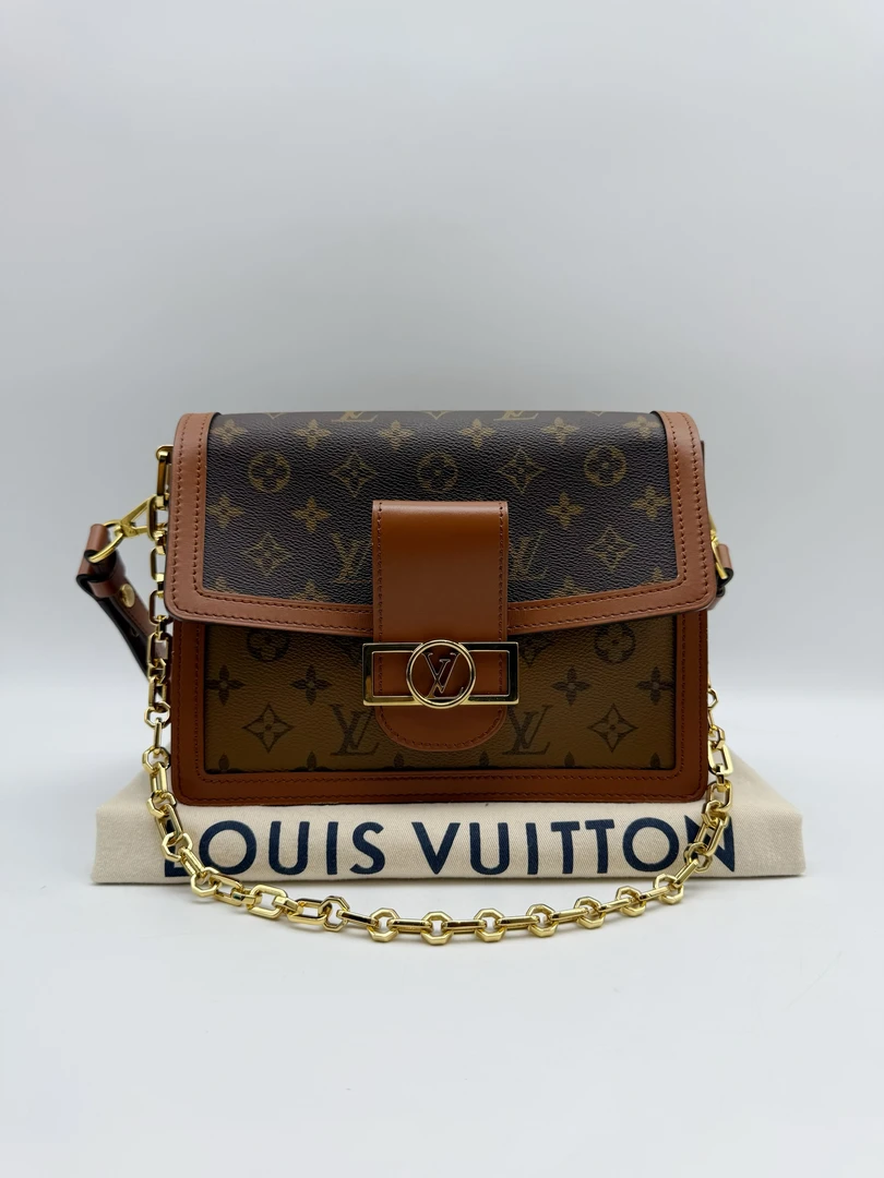 99新 LouisVuitton/路易威登 拼色达芙妮Daphine中号 双肩带15410