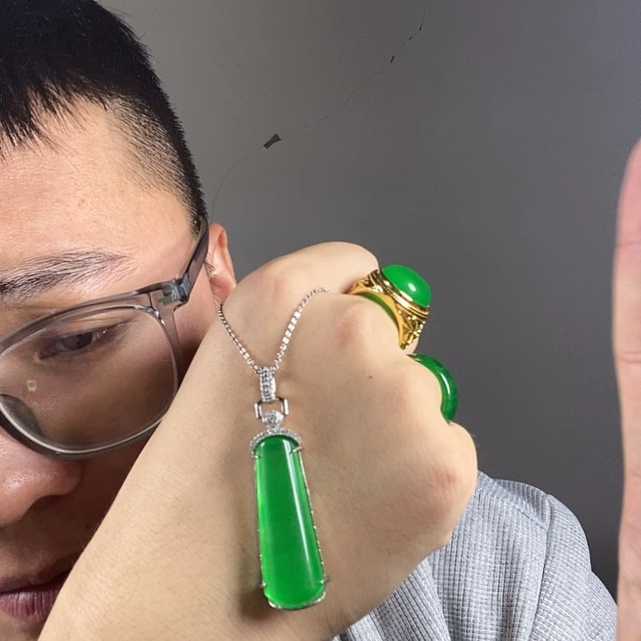 颈饰未镶嵌翡翠高端时尚升官发财吊坠