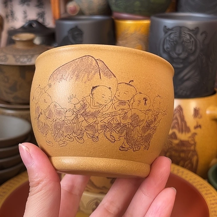 茶杯紫砂宜兴紫砂茶杯正品