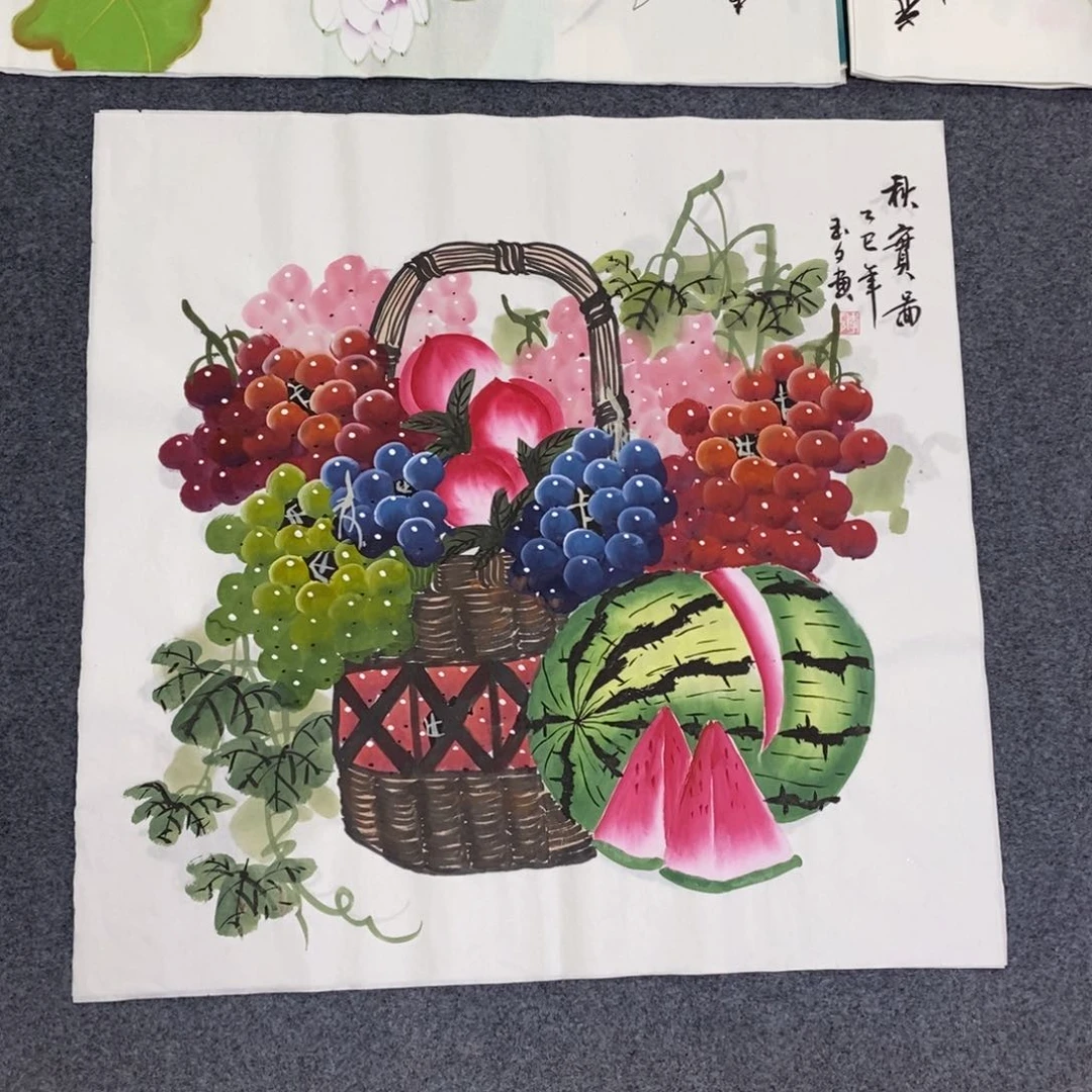 国画尺寸68✖️68斗方手绘画